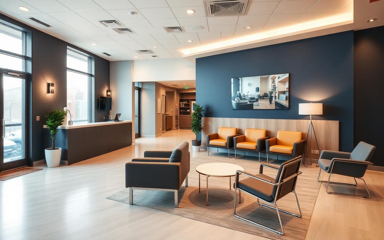Welcoming reception desk