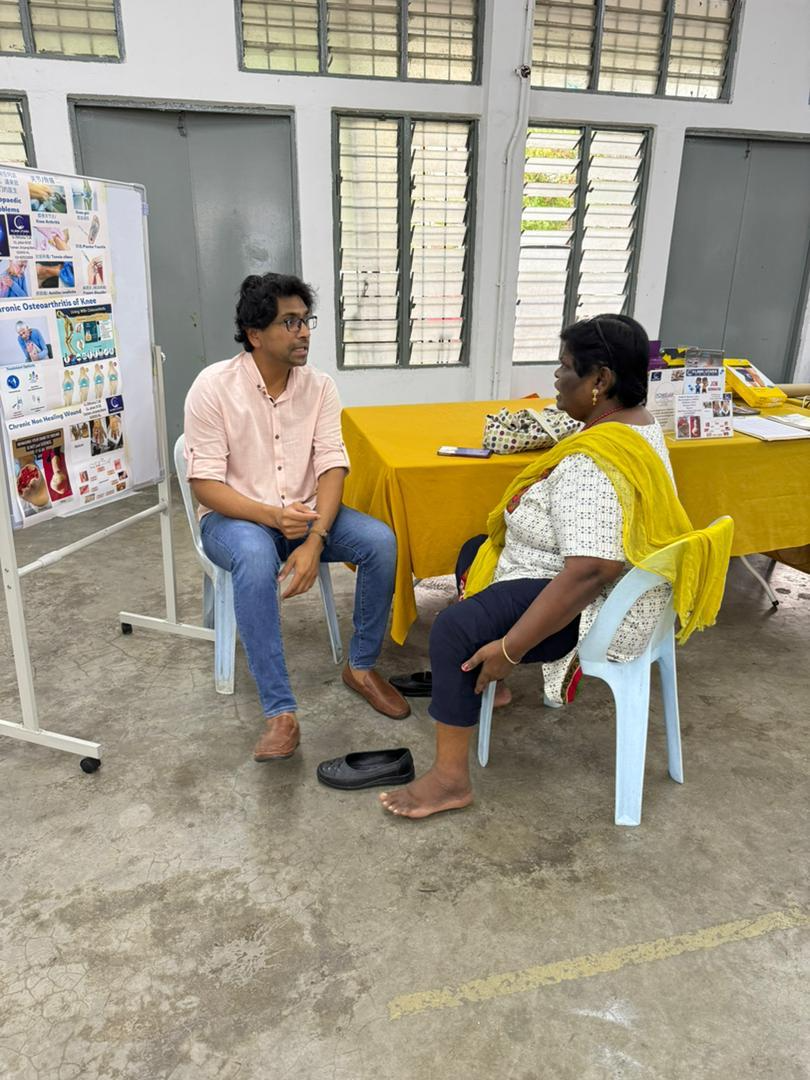 Orthopaedic consultation at community health camp
